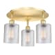 A thumbnail of the Innovations Lighting 516-3C-10-18 Cobbleskill Flush Satin Gold / Clear