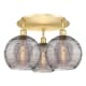 A thumbnail of the Innovations Lighting 516-3C 13 22 Athens Deco Swirl Semi-Flush Satin Gold