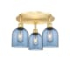 A thumbnail of the Innovations Lighting 516-3C-11-18 Bella Flush Satin Gold / Princess Blue