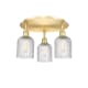 A thumbnail of the Innovations Lighting 516-3C-10-17 Bridal Veil Flush Satin Gold / Clear
