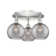 A thumbnail of the Innovations Lighting 516-3C 11 20 Athens Deco Swirl Semi-Flush Satin Nickel / Light Smoke Deco Swirl