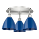A thumbnail of the Innovations Lighting 516-3C-10-20 Ballston Dome Flush Satin Nickel / Blue