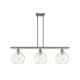 A thumbnail of the Innovations Lighting 516-3I-11-36 Athens Linear Antique Brass / Clear Water Glass