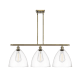 A thumbnail of the Innovations Lighting 516-3I-14-39 Bristol Linear Antique Brass / Clear