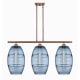 A thumbnail of the Innovations Lighting 516-3I-19-37 Vaz Linear Antique Copper / Blue