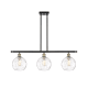 A thumbnail of the Innovations Lighting 516-3I-11-36 Athens Linear Black Antique Brass / Clear Water Glass