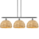 A thumbnail of the Innovations Lighting 516-3I-12-38 Woven Rattan Linear Polished Chrome / Natural