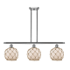 A thumbnail of the Innovations Lighting 516-3I Farmhouse Rope Brushed Satin Nickel / White Glass with Brown Rope