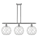 A thumbnail of the Innovations Lighting 516-3I Large Farmhouse Rope Brushed Satin Nickel / Clear Glass with White Rope