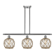 A thumbnail of the Innovations Lighting 516-3I Farmhouse Rope Brushed Satin Nickel / Clear Glass with Brown Rope
