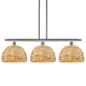 A thumbnail of the Innovations Lighting 516-3I-12-38 Woven Rattan Linear Satin Nickel / Natural