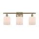 A thumbnail of the Innovations Lighting 516-3W-10-26 Cobbleskill Vanity Matte White / Antique Brass