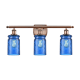 A thumbnail of the Innovations Lighting 516-3W Candor Antique Copper / Princess Blue Waterglass