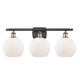 A thumbnail of the Innovations Lighting 516-3W-13-26 Athens Vanity Black Antique Brass / Matte White