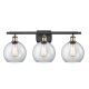 A thumbnail of the Innovations Lighting 516-3W-13-26 Athens Vanity Black Antique Brass / Clear