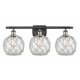 A thumbnail of the Innovations Lighting 516-3W-13-26 Farmhouse Vanity Clear Glass with White Rope / Black Antique Brass