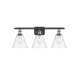 A thumbnail of the Innovations Lighting 516-3W-11-28 Berkshire Vanity Black Antique Brass / Clear