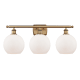 A thumbnail of the Innovations Lighting 516-3W-13-26 Athens Vanity Brushed Brass / Matte White