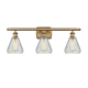 A thumbnail of the Innovations Lighting 516-3W Conesus Brushed Brass / Clear Crackle