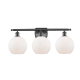 A thumbnail of the Innovations Lighting 516-3W-13-26 Athens Vanity Matte Black / Matte White