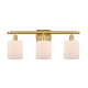 A thumbnail of the Innovations Lighting 516-3W-10-26 Cobbleskill Vanity Matte White / Satin Gold