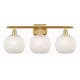 A thumbnail of the Innovations Lighting 516-3W-11-28-White Mouchette-Bathroom Vanity Light Satin Gold / White Mouchette