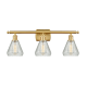 A thumbnail of the Innovations Lighting 516-3W-12-26 Conesus Vanity Clear Crackle / Satin Gold