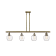 A thumbnail of the Innovations Lighting 516-4I-10-48 Belfast Linear Antique Brass / Deco Swirl