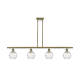 A thumbnail of the Innovations Lighting 516-4I-8-46 Athens Linear Antique Brass / Clear Deco Swirl