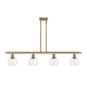 A thumbnail of the Innovations Lighting 516-4I-9-48 Athens Linear Antique Brass / Clear