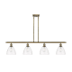 A thumbnail of the Innovations Lighting 516-4I-11-48 Bristol Linear Antique Brass / Clear