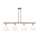 A thumbnail of the Innovations Lighting 516-4I-13-48 Bristol Linear Antique Brass / Matte White