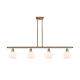 A thumbnail of the Innovations Lighting 516-4I-9-48 Athens Linear Brushed Brass / Matte White