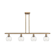 A thumbnail of the Innovations Lighting 516-4I-9-48 Athens Linear Brushed Brass / Seedy