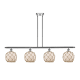 A thumbnail of the Innovations Lighting 516-4I Farmhouse Rope Polished Chrome / White Glass with Brown Rope