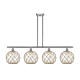 A thumbnail of the Innovations Lighting 516-4I Large Farmhouse Rope Brushed Satin Nickel / Clear Glass with Brown Rope