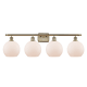 A thumbnail of the Innovations Lighting 516-4W-11-36 Athens Vanity Antique Brass / Matte White