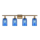 A thumbnail of the Innovations Lighting 516-4W Candor Brushed Brass / Princess Blue Waterglass