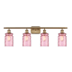 A thumbnail of the Innovations Lighting 516-4W Candor Brushed Brass / Sweet Lilac Waterglass