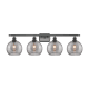 A thumbnail of the Innovations Lighting 516-4W 11 38 Athens Deco Swirl Vanity Matte Black / Light Smoke Deco Swirl