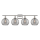 A thumbnail of the Innovations Lighting 516-4W 11 38 Athens Deco Swirl Vanity Polished Nickel / Light Smoke Deco Swirl