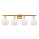 A thumbnail of the Innovations Lighting 516-4W-11-36 Athens Vanity Satin Gold / Matte White