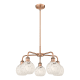 A thumbnail of the Innovations Lighting 516-5C-14-24-White Mouchette-Indoor Chandelier Alternate Image