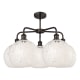 A thumbnail of the Innovations Lighting 516-5C-18-28-White Mouchette-Indoor Chandelier Alternate Image