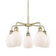 A thumbnail of the Innovations Lighting 516-5CR-16-24 Eaton Chandelier Antique Brass / Matte White