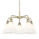 A thumbnail of the Innovations Lighting 516-5CR-16-26 Berkshire Chandelier Antique Brass / Matte White