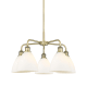 A thumbnail of the Innovations Lighting 516-5CR-16-26 Bristol Glass Chandelier Antique Brass / Matte White