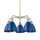 A thumbnail of the Innovations Lighting 516-5CR-16-26 Ballston Dome Chandelier Antique Brass / Blue
