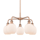 A thumbnail of the Innovations Lighting 516-5CR-15-24 Belfast Chandelier Antique Copper / Matte White