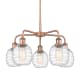 A thumbnail of the Innovations Lighting 516-5CR-15-24 Belfast Chandelier Antique Copper / Deco Swirl